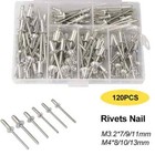 Heavy Duty Aluminium Riveter Set Pop Rivet Gun And 120pcs Blind Rivet Assortment