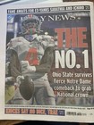 New York Daily News Newspaper  Trump The Grim Speaker   The No  1 Ohio   1 21 25