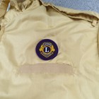 Vintage Lions Club International Jacket Mens 2xl Beige King Louie Bomber Zip Up