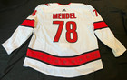 Carolina Hurricanes Game Used Mic Jersey 22-23 Griffin Mendel  78 Photomatched