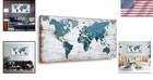 Beautifully Framed 20x40 World Map Canvas - Perfect Gift   Home Decor