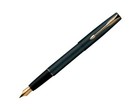 New Parker Frontier Matte Black Gt  gold Plated Trim   Nib  Ink Fountain Pen