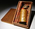 Gold Makie Lacquered Inro W Shishi Netsuke  Edo Original Netsuke Inro Antique