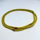 Fulani Beaded Necklace Yellow Nigeria 32inch