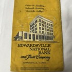 Vintage Canvas Bank Deposit Bag Edwardsville National Bank Edwardsville Illinois