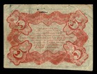 1863 3rd Issue 5 Cent Fractional Currency Red Back 5c Note