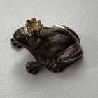 Vtg  Vilmain  klinger Sterling Silver Frog W crown Figurine Stamped 925  23 Gram