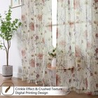 84 Inch Crushed Sheer Curtains 2 Panel Set Lightweight Window Drapes Semi Transp