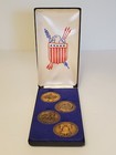 Vintage Set Of 4 1776-1976 Bicentennial Commemorative Bronze Medallions Medals