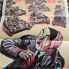 1945 Ww2 Usa America Caricature Tank Battle War Vintage Propaganda Poster E156