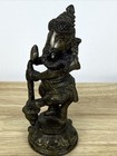 Hindu India Ganesh God Elephant Statue Figurine Metal Sculpture Tibet Idol Brass