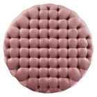 Modway Amour Button Tufted Round Velvet Ottoman In Dusty Rose Pink Eei