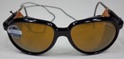 Vintage Bolle Acrylex France Round Glacier Sunglasses With Blinders