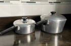 Vtg Magnalite Ghc 2 5 Qt   4 5 Qt Double Spout Pots - Made In Usa - Very Clean