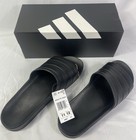 Adidas F35550 Men s Adilette Aqua Slides Size 11 In Core Black New With Box