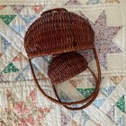 Stylish Brown Wicker Basket Bag