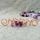 Amethyst Loc Jewelry Crystal Dreadlock Bead Dread Bead Hair Jewelry For Braids