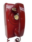 Vtg Bell System Western Electric Cherry Red Wall Mount No-dial Telephone