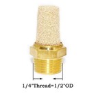 Air Pneumatic Muffler Long Exhaust Muffler 1 4  Npt Male Brass Flow Control S   