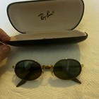 Vintage B l Ray-ban Oval Gold Sunglasses G-15 Lens 90s Nos Unworn W  Case