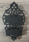 Vintage Cast Iron Wall Mount Hanging Match Box Black Holder Farm House Decor