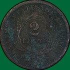 1864 Two Cent Piece Very Fine Vf Coin  Corrosion  35858