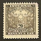 Travelstamps  Philippines Documentary Revenue Tax Stamp 20 Centavo  Used Vlc