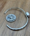Native Navajo Handmade Sterling Silver Pink Conch Shell Stacker Cuff Bracelet