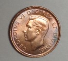 Canada 1947 1 Cent Coin Nice Toned Uncirculated