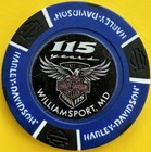 1 2018 Harley Davidson 115th Anniversary Poker Chip Hd Williamsport In Maryland