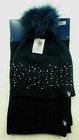 U s  Polo Assn  Women s Knit Scarf   Pom Pom Hat Set Navy Blue New W Tag Msrp 40