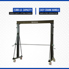 Strongway Adjustable Gantry Crane  2000-lb  Capacity  7 74ft    12 23ft  Lift 