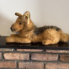 Steiff Mohair Arco German Shepherd Plush Dog Lying Down Collector s Ear Button