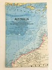 September 1963 National Geographic Vintage Original Map Of Australia