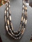 Vintage Indian Mixed Media Multi Strand Necklace  Made In India 30-32 