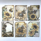 Bee Flower Paper Sheets Vintage Style Junk Journal Collage Scrapbooking
