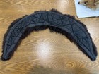 Vintage Fur Round Collar Brown Black Elegant Accessory For Coats And Jackets