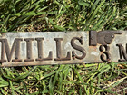 1800s Old Sweatts Mills N h    3 Miles   Victorian Metal Road Arrow Sign