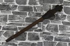 1800 s Old Turkish Yataghan Knife Long Sword Ottoman Leather Scabbard