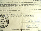 Ww2 1945 Original Capture Certificate For Sword  Trench Knife    Starla Pistol 