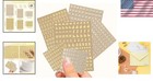 9mm Metallic Glitter Stickers - 6 Sheets Of Alphabet   Numbers For Diy Projects