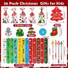 Christmas Stationery Party Favor Bulk Pack With Christmas Pencil Eraser Slap    