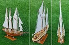 Atlantic Wooden Ship Boat Model 28    73cm Handmade Wood Sailing Yacht Sailboat