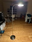 Vtg Chrome Gooseneck Medical Floor Lamp Industrial Light Dental Antique