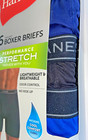 Hanes Mens 6 Pack Performance Stretch Boxer Briefs Small Black Blue Tagless