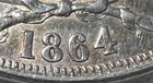 1864 Over 54-y b  Peru Silver 1-sol  Pcgs Au  Arabic Date