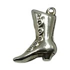 Antique vintage  925 Sterling Silver Miniature Womens Victorian Boot Charm