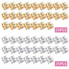 50pcs Rhinestone Dreadlocks Beads Alloy Hair Ring Decoration Braiding Hair Braid