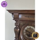 Vintage Wooden Wall Clock With Pendulum Antique Oak
