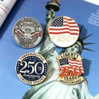 4pack Usa 250th Anniversary Pins  250th Merchandise - Alloy Metal Enamel Patriot